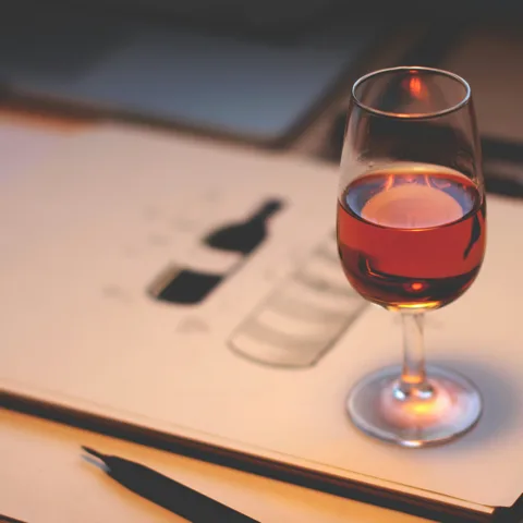 A simple glass decanter