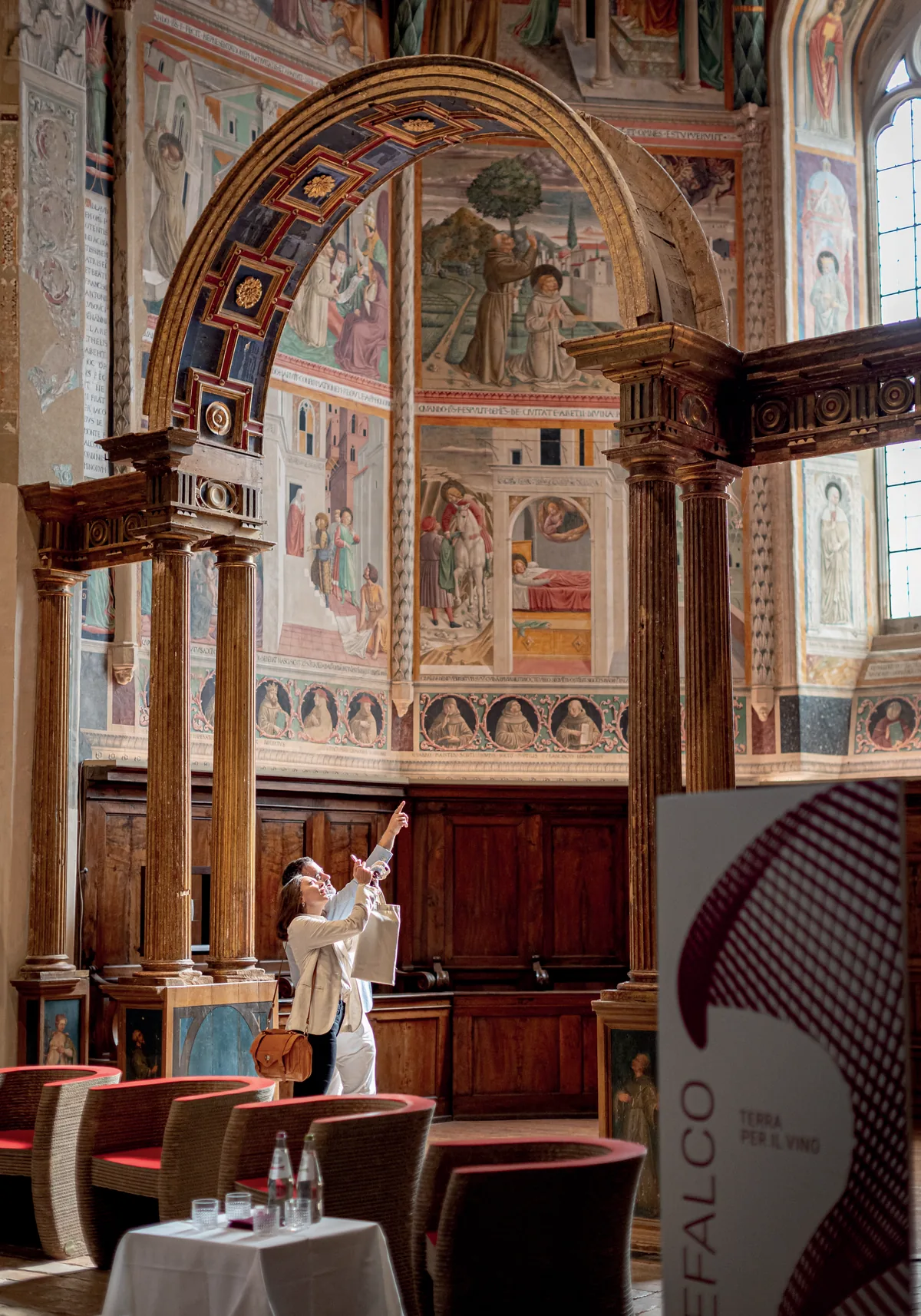 The frescoed apse of the Complesso Museale San Francesco in Montefalco.